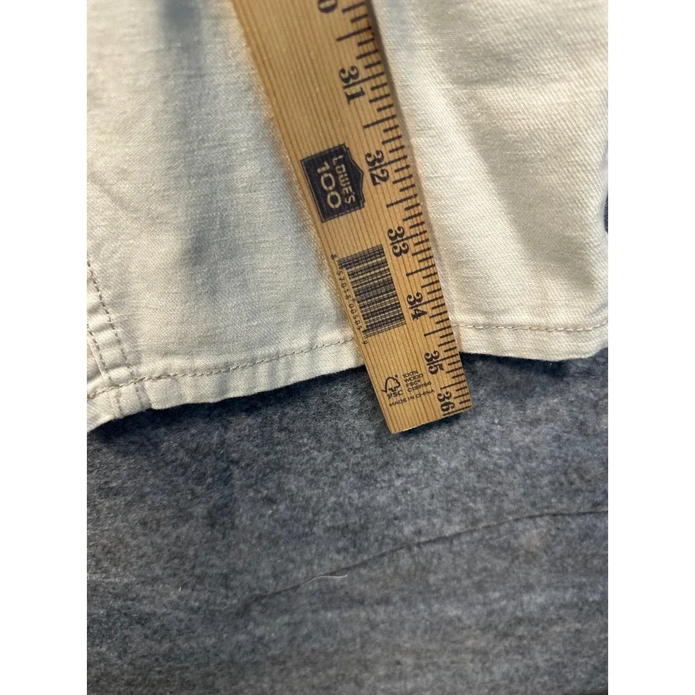 Tommy‎ Bahama Authentic Jeans Mens 36x34 Cream Cotton Linen Straight Leg Pants